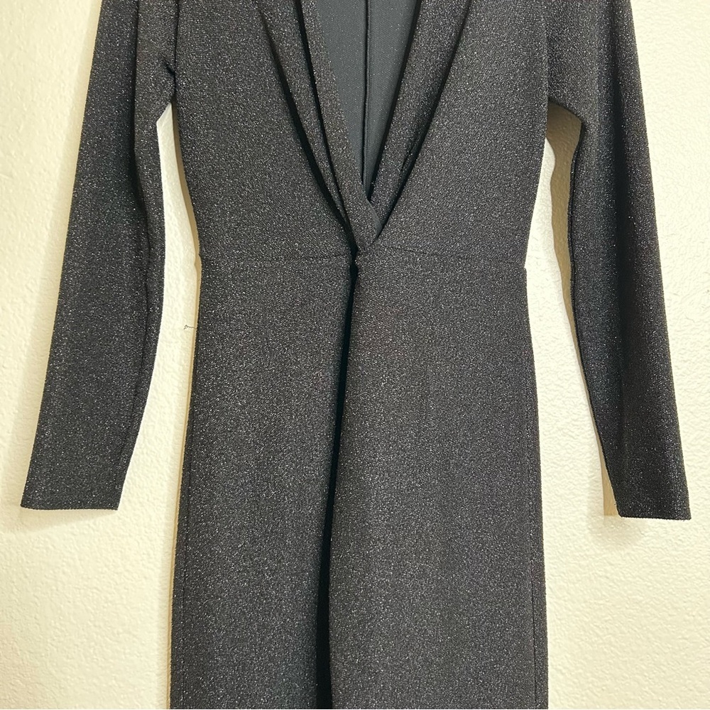 Reformation metallic shimmer dress black medium - Picture 3 of 15